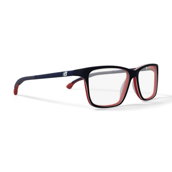 New Balance Youth NBK5066 Rectangular Prescription Eyeglasses with Case, Black/Red