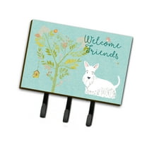 Carolines Treasures BB7617TH68 Welcome Friends White Scottish Terrier Leash or Key Holder Triple multicolor