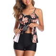thumbnail image 4 of Trajes de baño Tankini para mujer Top Tankini con volantes en capas y pantalones cortos Trajes de baño de dos piezas Ormromra HMHZ323-19, 4 of 6