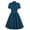 Marine Blue - Bowknot, variant on IBTOM CASTLE Women Vintage V Neck Ruffle Swing Dress 50s 60s Button up Rockabilly Prom Cocktail Party Midi Evening Dress S Light Blue - Bowknot