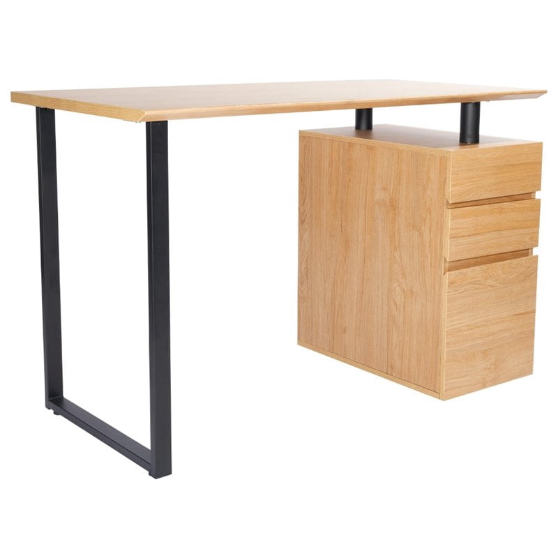 Pemberly Row Computer Desk With Storage And File Cabinet In Pine Walmart Canada