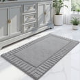 thumbnail image 4 of FRABE Bathroom Rugs Non Slip with Rubber Backing, Extra Soft Plush Microfiber Bath Rug Absorbent, Machine Washable Bath Mat Quick Dry for Tub, Shower, Hotel, Light Grey, 24"x43", 4 of 10