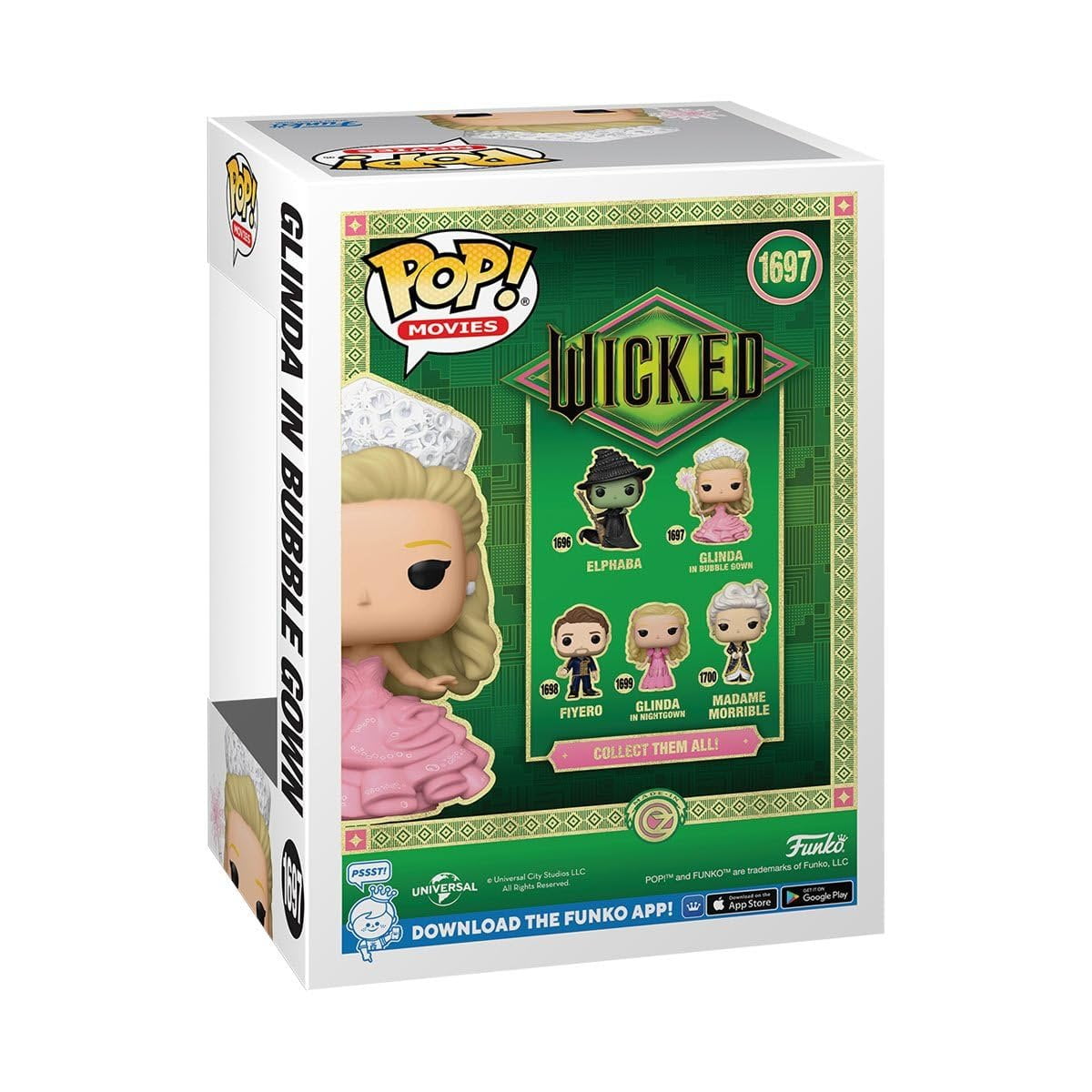 Glinda in Bubble Gown Funko Pop! Movies Wicked Part 1 - Collectible Vinyl Figure #1697 with Box