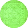 thumbnail image 1 of Ahgly Company Indoor Round Oriental Green Traditional Area Rugs, 5' Round, 1 of 4