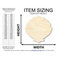 thumbnail image 2 of Unfinished Wood Clam Sea Shell Shape 18" / 1/4", 2 of 3