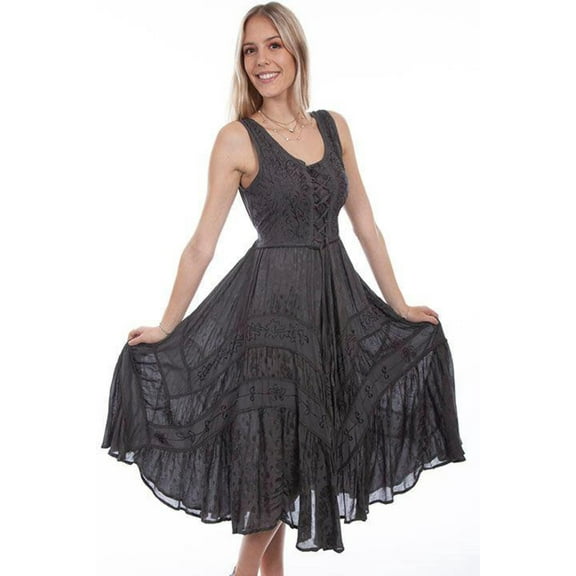 Scully Women's Lace-Up Jacquard Maxi Dress - HC118 US