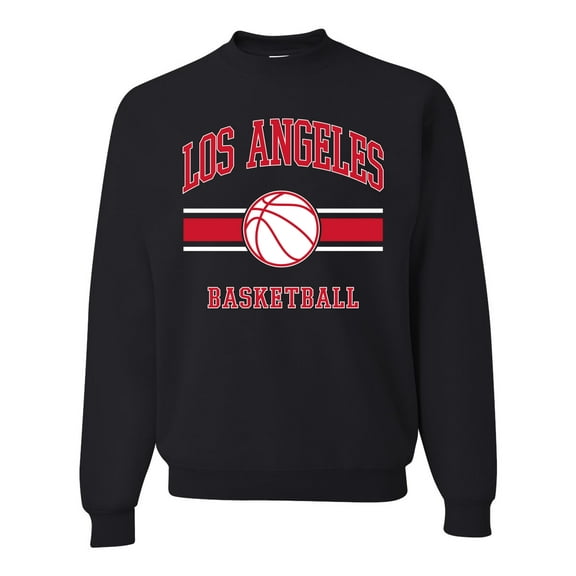Wild Bobby City of Los Angeles LAR Basketball Fantasy Fan Sports Unisex Crewneck Sweatshirt, Black, Small