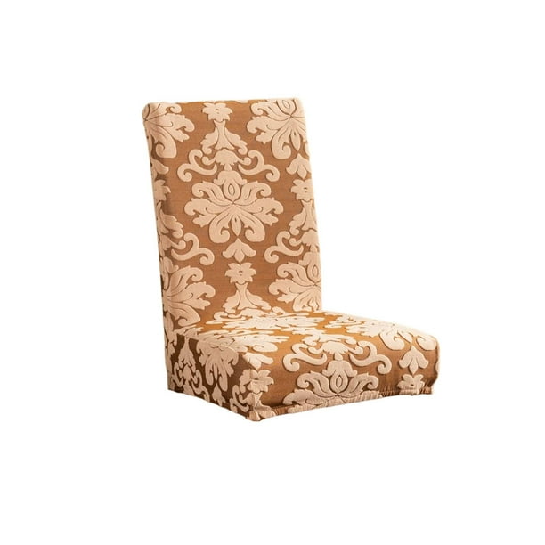 Wosthever Fundas para sillas Funda europea Estampado de flores sin reposabrazos Muebles Protector elástico decorativo Accesorios de hotel Decoración del hogar Marrón Wosthever HA065452-05