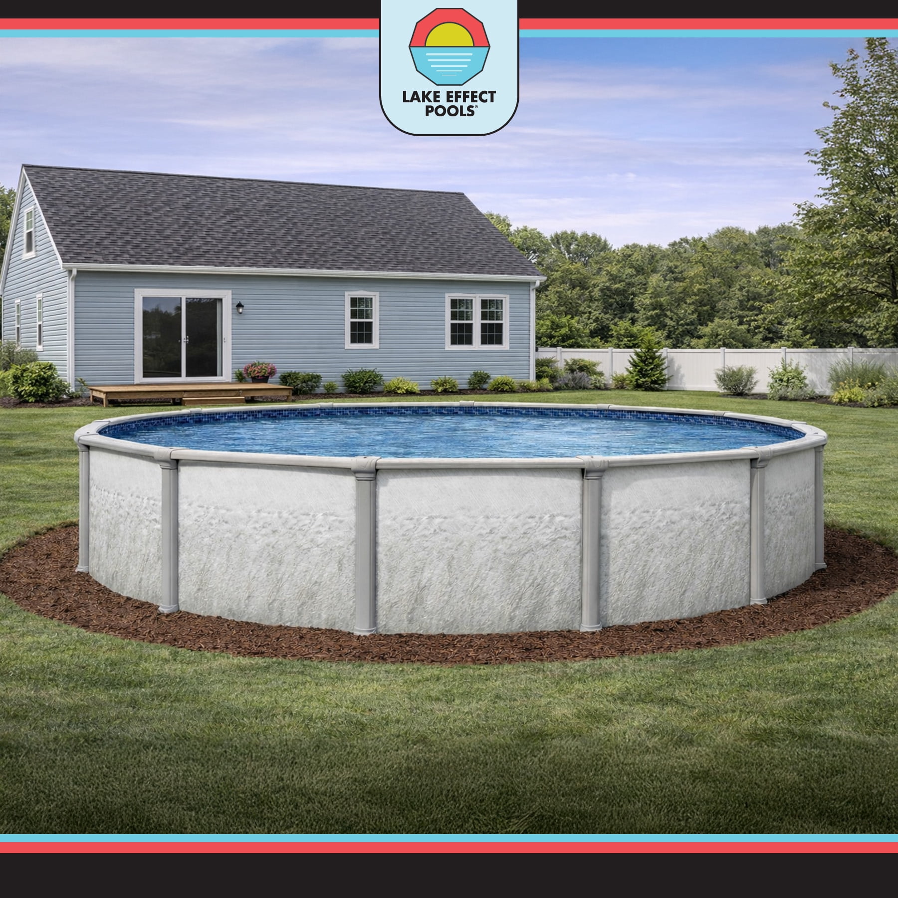 Lake Effect Pools Antigua 24' x 52" Round Steel Walled Above Ground Swimming Pool