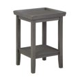 thumbnail image 2 of Convenience Concepts Table d'Appoint Ledgewood avec Étagère en Finition Bois Gris, 2 of 5