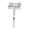 thumbnail image 5 of Womens Silver Rings No Plating 316L Stainless Steel Ring with AAA Grade CZ in Clear DA341, 5 of 6