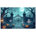 thumbnail image 1 of Halloween Theme Decorative Banner Spooky Atmosphere Jack o Lanterns Gate Design for Outdoor Decorating Holiday Party Night, 1 of 5