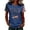 Blue, variant on Women's Tops T Shirts Printed Crew Neck Short Sleeve Pullover Tees