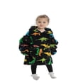 thumbnail image 4 of Wearable Blanket Hoodie for Adults Sherpa All Patterns Oversized Sweatshirt Blanket with Pockets, 4 of 6