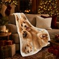 thumbnail image 3 of Adorable Poodle Portrait Floral Vines Playful Vignettes, Playful Pet Portrait Pattern, Warm Flannel Blanket for Living Room and Bedroom, Dog Lovers Just Because Gift, Pet Lover Home Decor, 3 of 9