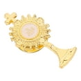 thumbnail image 5 of Pin de pecho en tono dorado, Pin de solapa con cruz de cáliz, Pin de solapa de cáliz de primera comunión para accesorios religiosos católicos de primera comunión, 5 of 5