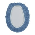 thumbnail image 3 of Better Trends 18"x20" Premium Toilet Lid Cover 100% Cotton Tufted Bathroom Rug Water Absorbent Reversible Machine Washable Dark Blue - Lux Collection, 3 of 4