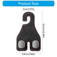 thumbnail image 3 of BIBABLYKE Car Back Seats Hook Storage Hooks for Bags Handbag Purse Headrest Hooks Heavy Duty Double Hook Car Interior Accessories, 3 of 8