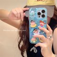 thumbnail image 2 of Funda de teléfono Kawaii Crayon Shin-Chan Iphone 15/14/13/12 Pro Max, funda protectora de teléfono de Anime, carcasa suave anticaída, accesorios de regalo, 2 of 4