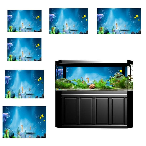 Siruishop 3d Prints Aquarium, Fish Tank Background Poster Landscape Decorative Wallpaper 122x61cm Other 122x61cm