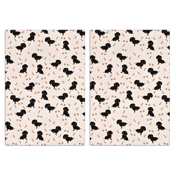 2 Pcs Funny Kitchen Towels,Dachshund Dog Microfiber Dish Towels,Kitchen Tea Towels,Kitchen Towel Set (18" X 26")
