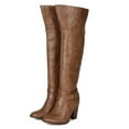 thumbnail image 5 of Women Leatherette Strap Ring Buckle Chunky Heel Knee High Boot BG33, 5 of 6