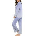 thumbnail image 4 of cocolona Womens Gradient Color Pajama Sets Long Sleeve Tops and Long Pants Fall 2 Piece Lounge Outfits Casual Loose Sleepwear, 4 of 7