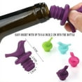 thumbnail image 3 of Hecteas Wine Stopper,Bottle Opener,Little Bird Wine Bottle Stopper Colorful Reusable Silicone Wine Bottle Stopper Decorate Wine Cap Cute Wine Toppers For(1*Wine Stopper-Blue), 3 of 9