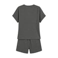 thumbnail image 7 of akafmk 2 Piece Outfits for Women Short Sleeve Loungewear Set Button Pocket Tees and Drawstring Shorts SweatSuits with Pockets Fashions Summer Outfit, 7 of 7