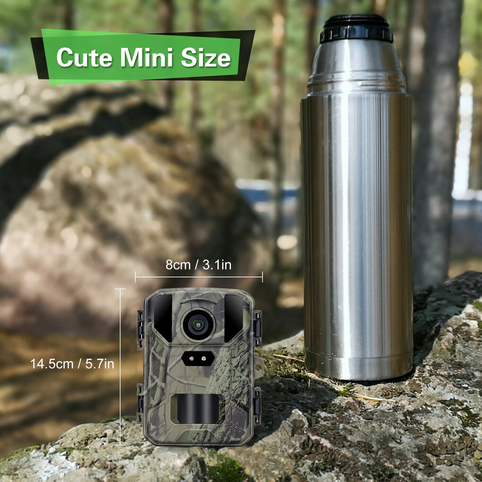 Mini Trail Camera 24MP 1080P Night Vision Waterproof Hunting Camera
