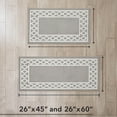 thumbnail image 4 of Washable Skid-Resistant Runner Rug, Trellis Border , Light Grey and White , 26" x 45"/26" x 60", 4 of 9
