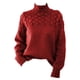 thumbnail image 1 of Minnieouse Suéter de mujer de Color sólido de manga larga elástico chica pulóver invierno cálido clima frío Tops Casual adultos ropa de vestir Prendas para la parte del cuerpo Rojo XXL Minnieouse AP013959-10, 1 of 6