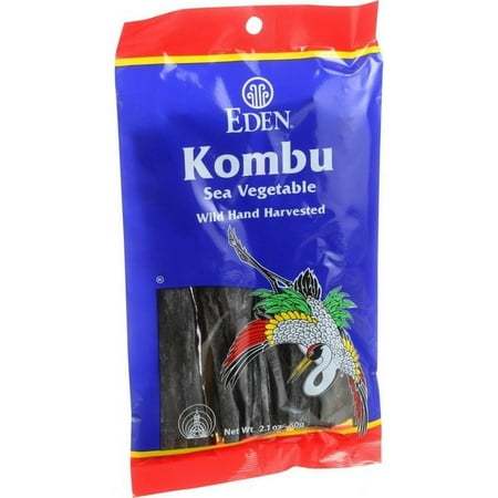 Eden Foods Kombu - Sea Vegetable - Wild Hand Harvested - 2.1 Oz - Pack of