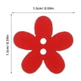 thumbnail image 2 of CIMAXIC 100pcs Colorful Flower Flatback Wooden Buttons Sewing Scrapbooking Craft,0.59"X0.59"X0.12", 2 of 4