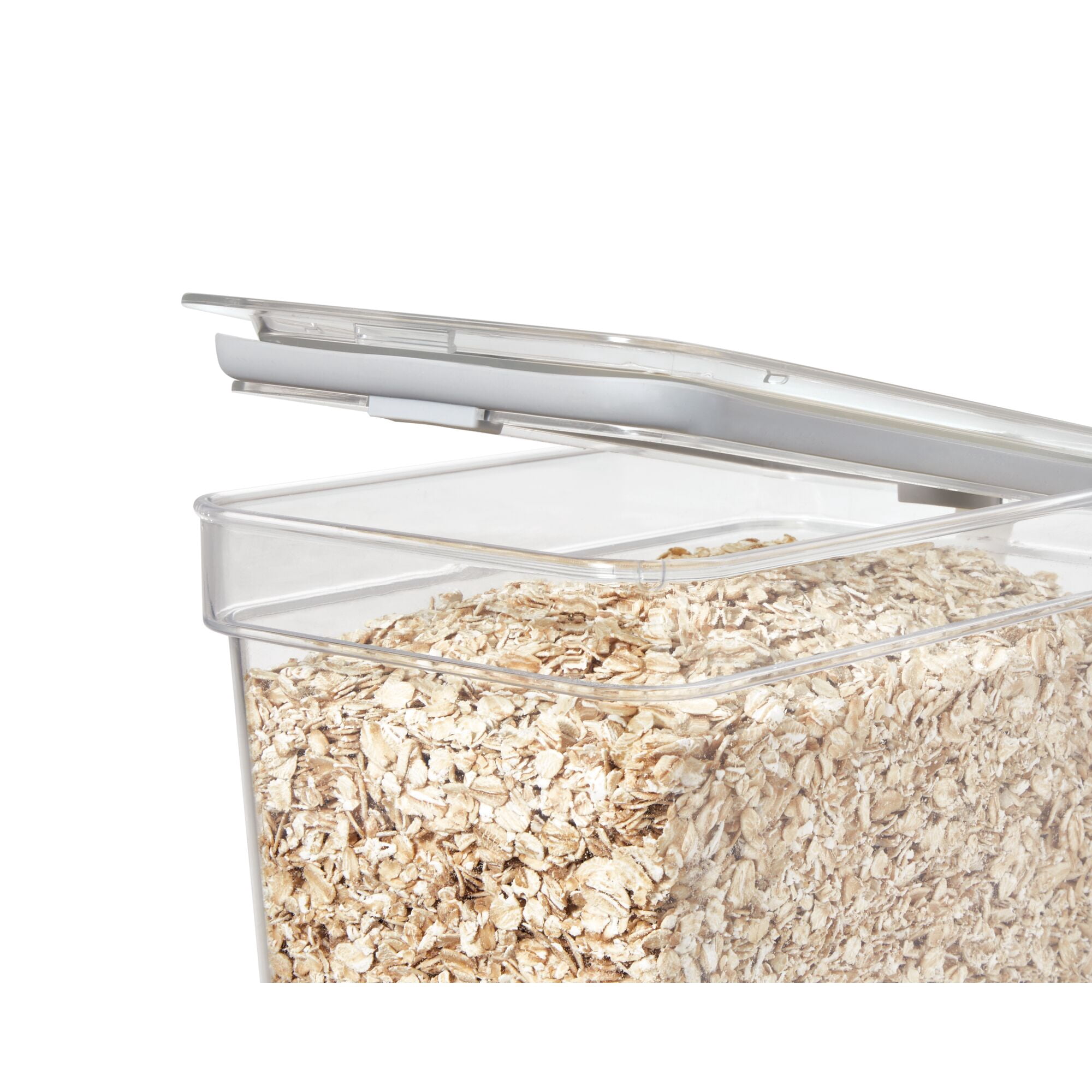 iDesign Medium Tall Dry Goods Storage Bin, 5” L x 8.1” W x 6” H, Clear