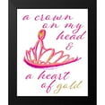 thumbnail image 2 of SD Graphics Studio 12x14 Black Modern Framed Museum Art Print Titled - Crown And Heart, 2 of 5