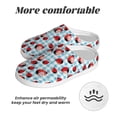 thumbnail image 6 of Daiia Flowers and Lady Bugs Print Women’s Fuzzy Slippers Memory Foam Lightweight House Shoes Cozy Loafer Flannel House Shoes-40/41, 6 of 7