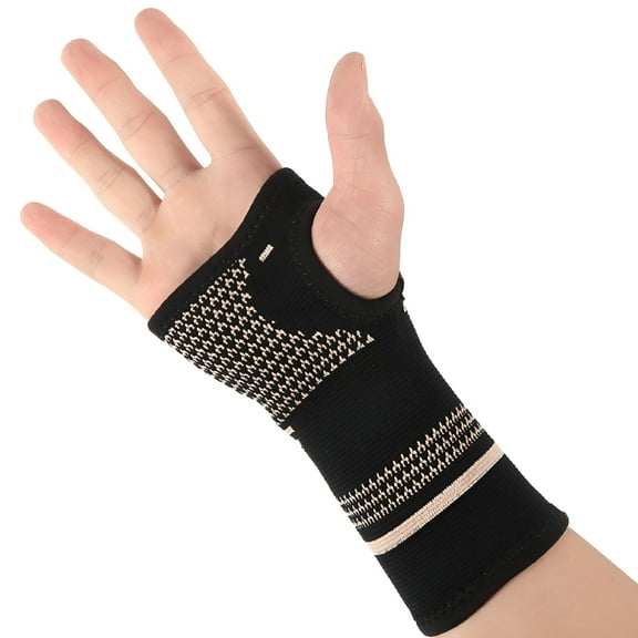 XIRQI Copper Infused Wrist Brace Support Sleeve Fit Durable Hand Splint Strap for Protecting Joint and Sprain Arthritis
