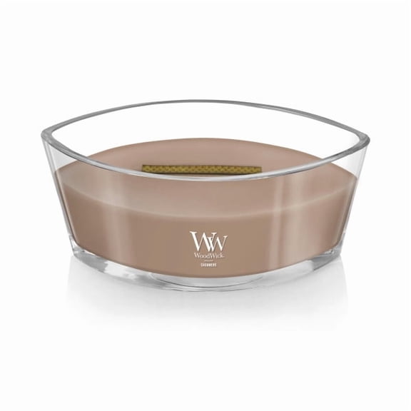 WoodWick Scented Ellipse Candle, Crackles as it Burns, Cashmere, 16oz