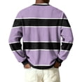 thumbnail image 5 of Nokdvo Long Sleeve Waffle Shirt Men Fashion 2025 Striped Quarter Button Up Henley Casual Pullover Tops Fall Winter Quilted Knit Solid Color Loose Workout Shirts,Black 2XL, 5 of 6
