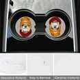 thumbnail image 3 of Car Coasters 6 Pack Stone Cup Holder Bulldog with Knitted Scarf Absorbent Drink Car Coaster Ceramic Set Small 2.56 inch Cup Coasters, 3 of 6