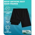 thumbnail image 5 of Quad Seven Boys Swim Trunks with Compression Liner - Quick Dry Swimming Trunks for Boys (Sizes: 8-18), 5 of 7