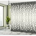 thumbnail image 4 of Ambesonne Geometric Shower Curtain, Little and Big Dots Art, 69"Wx84"L, Charcoal Grey White, 4 of 4