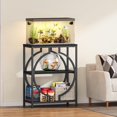 thumbnail image 6 of 20 Gallon Fish Tank Stand with 3-Tier Storage – Heavy Duty Metal Aquarium Stand, 24.02 x 11.81 x 30.51 Inches, Black, for Home & Office Use, 6 of 8