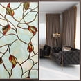 thumbnail image 2 of Stained Glass Window Film Window Privacy Films Blackout Window Tint, Rainbow Glass Decals Stickers for Home Anti Uv Stained Leaves (18), 2 of 4