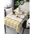 thumbnail image 6 of Sunflowers Table Cloth, Waterproof Tablecloth for Rectangle Tables, Yellow Floral Botanical Checkered Rustic Reusable Washable Fabric Table Cover for Restaurant Kitchen Dining Tables 54"x108", 6 of 9