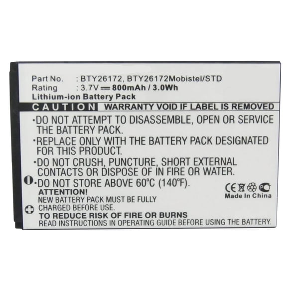 Batteries N Accessories BNA-WB-L8333 Cell Phone Battery - Li-ion, 3.7V, 800mAh, Ultra High Capacity Battery - Replacement for Emporia BTY26172, BTY26172Mobistel/STD Battery