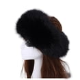 thumbnail image 2 of Eoperou Women Hat Faux Fur Empty Top Elasticity Solid Color Thickened Headband Autumn Winter Fluffy Windproof Hat Riding Supplies, 2 of 8