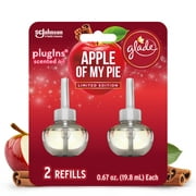 Glade PlugIns Refill 2 CT, Apple Of My Pie, 1.34 FL. OZ. Total, Scented Oil Air Freshener Infused with Essential Oils