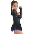 thumbnail image 2 of Alvivi Kids Girls Long Sleeve Figure Ice Skating Dress Gym Leotard Ballet Tutu Dancewear, 2 of 7